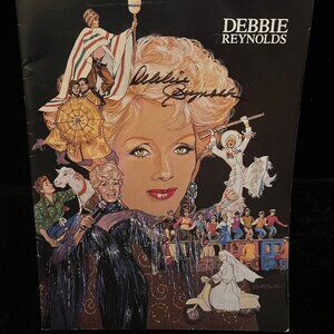 Debbie Reynolds Signed Autographed 1970s Program Singin' In The Rain